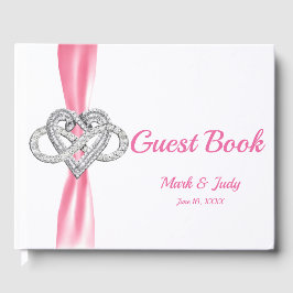 Pink Ribbon Infinity Heart Wedbook Gästebuch