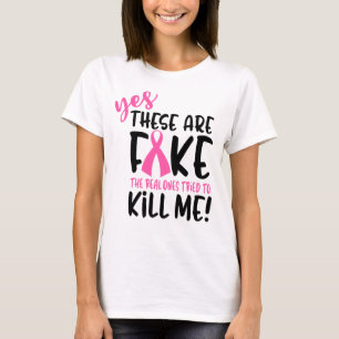 Pink Ribbon kämpfen Krieger überleben Brustkrebs T-Shirt