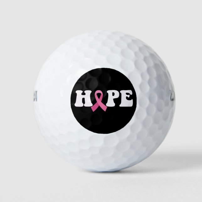 Pink Ribbon Krebs Bewusstsein Brustkrebs Hoffnung Golfball (Vorderseite)