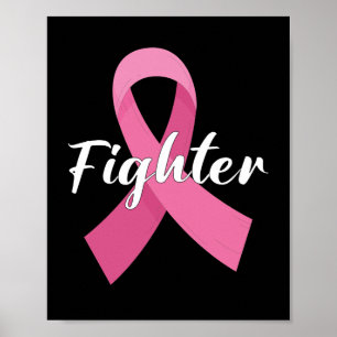 Pink Ribbon Krebs Bewusstsein Brustkrebs kämpfen Poster