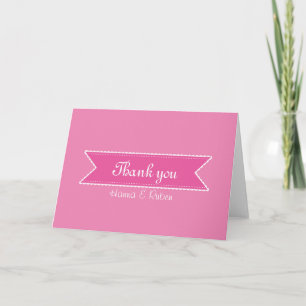 Pink Ribbon mit weißer Grenze Niedlich Danke
