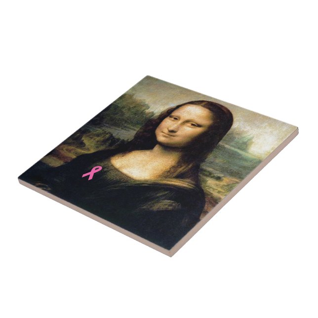 Pink Ribbon Mona Lisa Fliese (Seite)