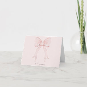 Pink Ribbon Note Card - Eine Note für jemanden Feiertagskarte