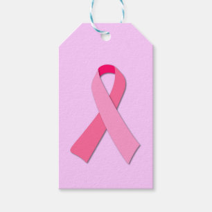 Pink Ribbon Oval Sticker Gefälligkeitstags Geschenkanhänger