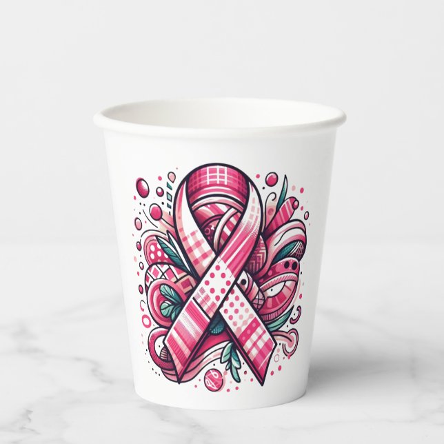 Pink Ribbon Paper cup Pappbecher (Vorderseite)