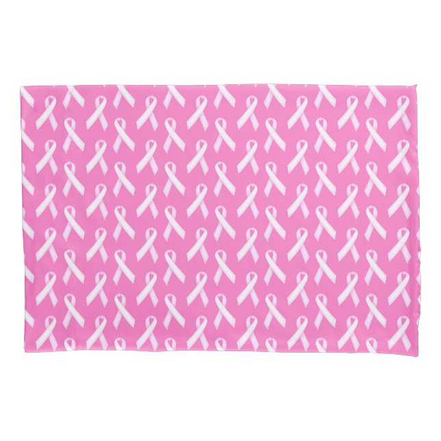 Pink Ribbon Pattern – Breast Cancer Awareness Kissenbezug (Vorderseite)