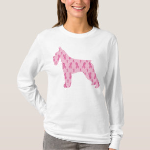Pink Ribbon Schnauzer für Krebs T-Shirt
