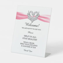 Pink Ribbon Silberschwänze Hochzeitsicherheit