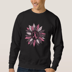 Pink Ribbon Sonnenblumen Brustkrebs Aufklärungsges Sweatshirt
