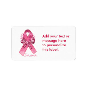Pink Ribbon Survivor Adressaufkleber
