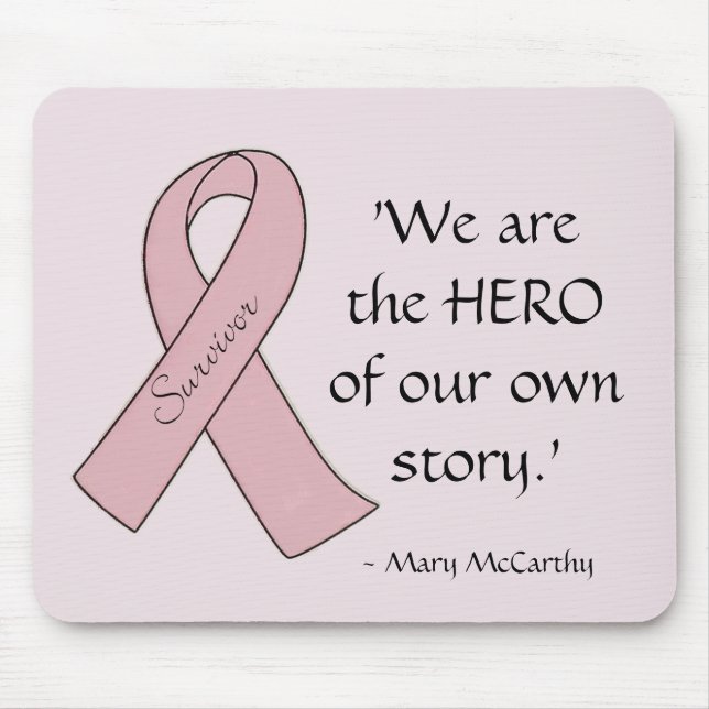 Pink Ribbon Survivor/Held - Mousepad (Vorne)