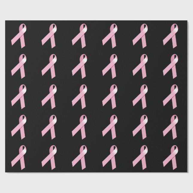 Pink Ribbon unterstützt das Bewusstsein für Brustk Geschenkpapier (Flach)