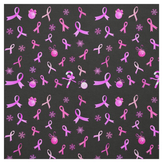 Pink Ribbon Weihnachten Stoff (Muster)