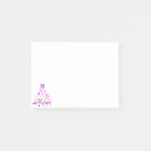 Pink Ribbon Weihnachtsbaum Post-it Klebezettel