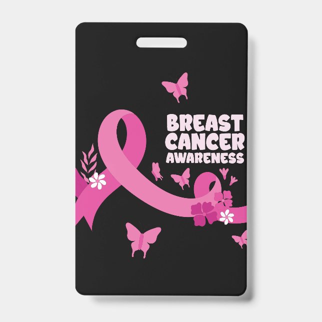 Pink Ribbon Women Cancer Breast Cancer Awareness  Ausweis (Vorderseite)