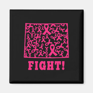 Pink Ribbon Wyoming Wy Staat Brustkrebs bekämpfen Magnet
