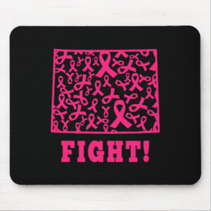Pink Ribbon Wyoming Wy Staat Brustkrebs bekämpfen Mousepad