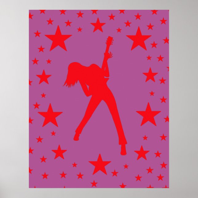 Pink Rock Star Poster (Vorne)