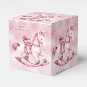 Pink Rocking Horse Gefälligkeitsbox Geschenkschachtel