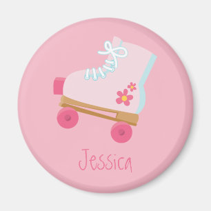 Pink Rollerskates Magnet