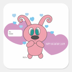 Pink Rollys Valentinstag Aufkleber
