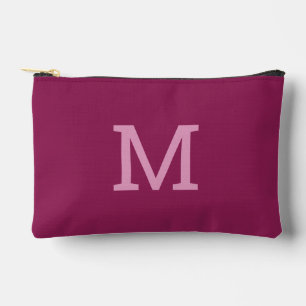 Pink-Rosa-Monogramm-Initial-Kosmetische Pouch-Beut Zubehörtasche