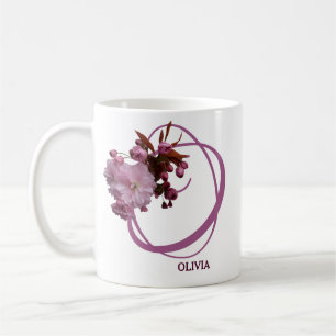 Pink rosa Rosa Blume boho Kaffeetasse