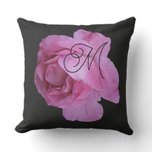 Pink rosa rosa M monogramm persönliches Schwarz