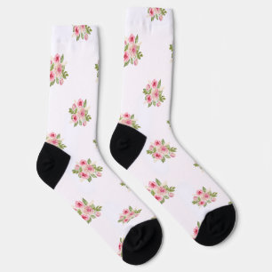 Pink rosa Roses Bouquet Muster Socken