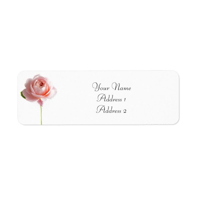 Pink Rose Address Labels (Vorne)