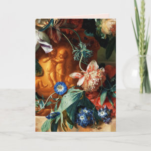 PINK ROSE, ANEMONE UND BLUE BLUES Valentinstag Feiertagskarte