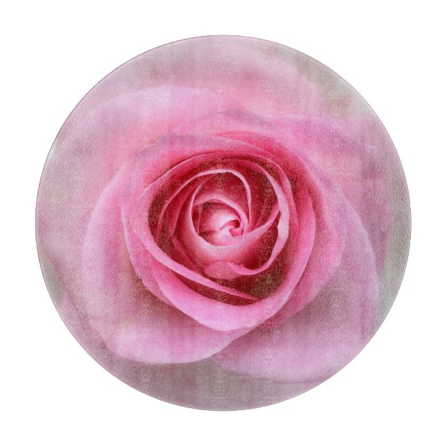 Pink Rose Blume Cutting Board Schneidebrett (Vorderseite)