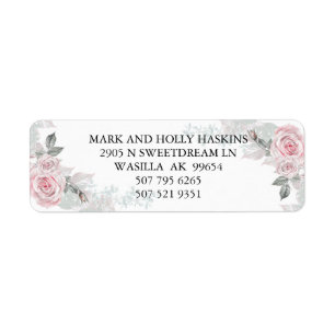 Pink Rose Bouquets Holly - Etikett