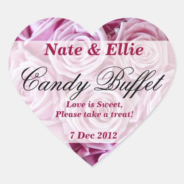 PInk Rose Candy Buffet Sticker (Vorderseite)