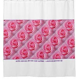 Pink Rose Custom Scripting Duschvorhang