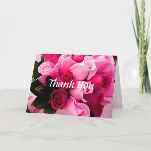 Pink Rose Dankeschön Dankeskarte
