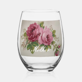Pink Rose Elegance Drinkware Set Weinglas Ohne Stiel