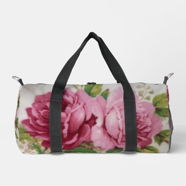 Pink Rose Elegance Duffle Bag (Vorderseite)