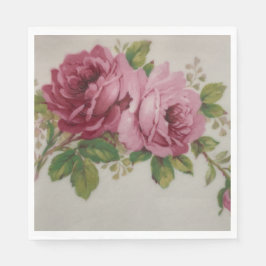 Pink Rose Elegance Paper Napkin  Serviette