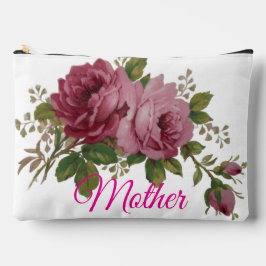 Pink Rose Elegance Print Cut Sew Bag Zubehörtasche