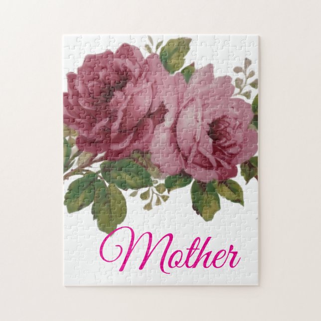 Pink Rose Eleganz  Puzzle (Vertikal)