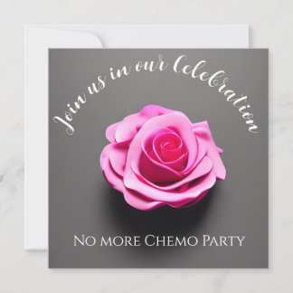 Pink Rose Ende der Behandlung Brustkrebs Einladung