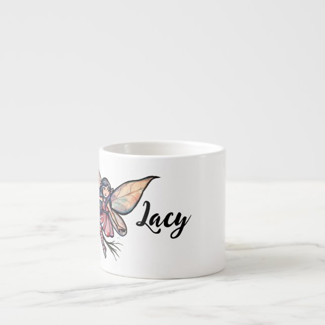 Pink Rose Fairy Espressotasse (Vorderseite)