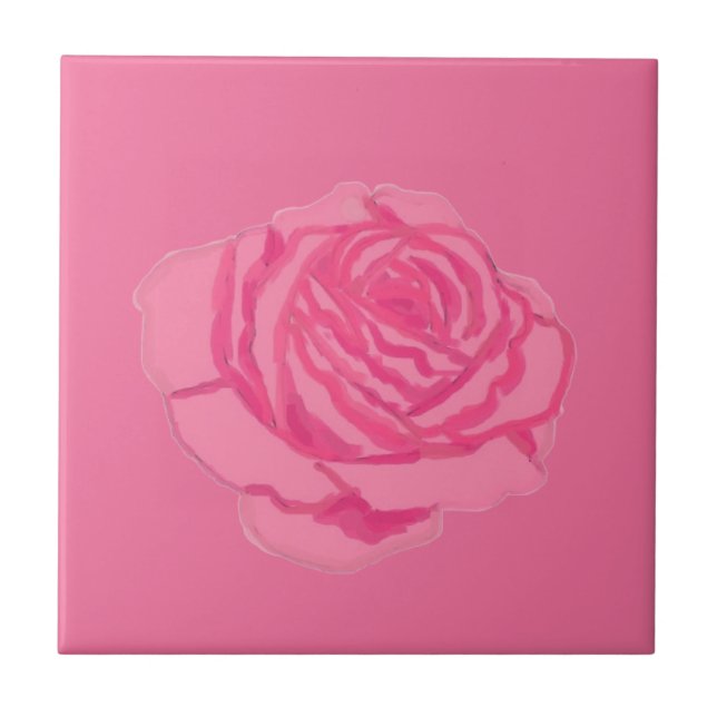 Pink rose fliese (Vorderseite)