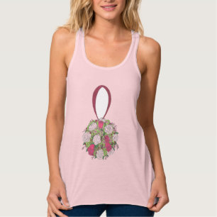Pink Rose Floral Ball Bouquet Bride Wedding Bridal Tank Top