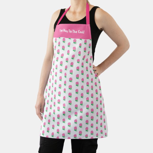 Pink Rose Flower Apron Schürze (InSitu)
