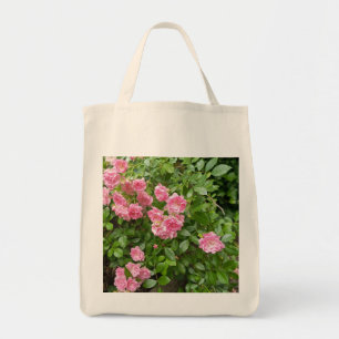 Pink Rose Garden Floral Tote Bag Tragetasche