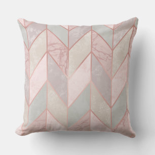 Pink Rose Geometric Designer Pillow Kissen