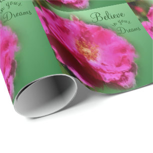 Pink Rose glauben Inspiration  Geschenkpapier