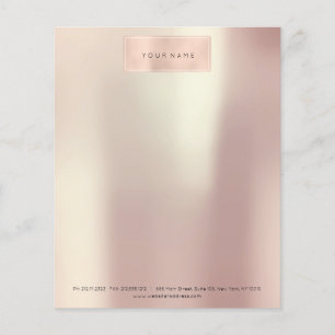 Pink Rose Gold Beauty WELLNESS-CENTER Buchstabenko Flyer